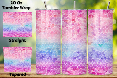 Sparkling glitter Ombre Tumbler Wrap, Seamless PNG Wrap Sublimation FloridPrintables 