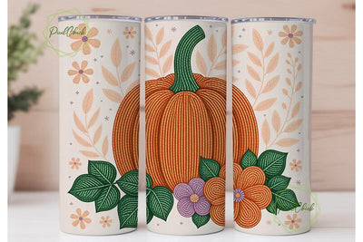 Sparkling Pumpkin 20oz Tumbler Wrap Sublimation PixelChick 