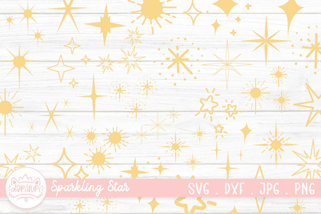 Sparkling Star Clipart Sticker SVG Bundle SVG dapiyupi store 