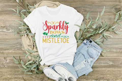 Sparkly bows and mistletoe SVG Angelina750 