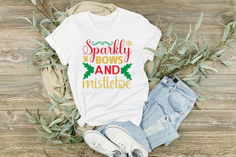 Sparkly bows and mistletoe SVG Angelina750 
