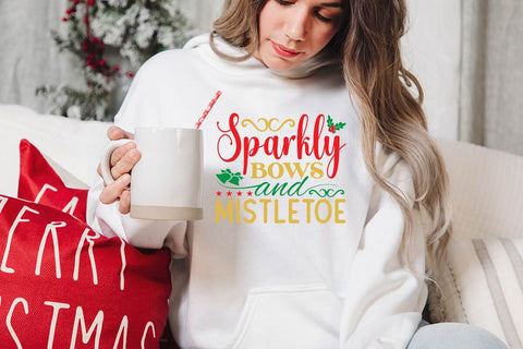 Sparkly bows and mistletoe SVG Angelina750 