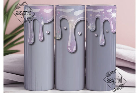 Sparkly Gem Drips 20oz Tumbler Design Sublimation sassyprint 