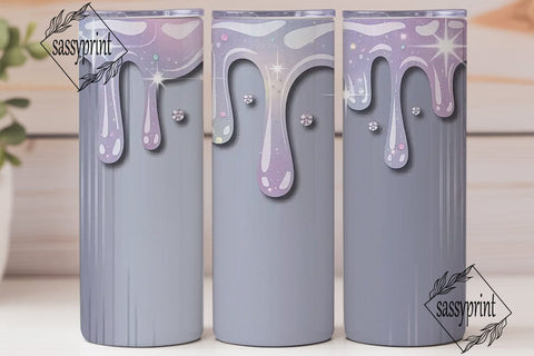 Sparkly Gem Drips 20oz Tumbler Design Sublimation sassyprint 