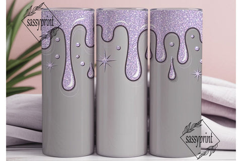 Sparkly Gem Drips 20oz Tumbler Design Sublimation sassyprint 
