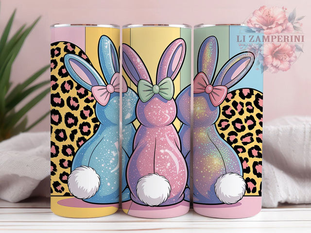 Sparkly Glitter Easter Bunny Tumbler, Easter Bunny Tumbler, Sparkly Bunny Wrap, Whimsical Glitter Wrap, Festive Bunny Wrap, Sublimation Design, Trendy Gift Idea Sublimation Li Zamperini 