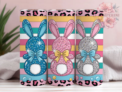Sparkly Glitter Easter Bunny Tumbler, Easter Bunny Tumbler, Sparkly Bunny Wrap, Whimsical Glitter Wrap, Festive Bunny Wrap, Sublimation Design, Trendy Gift Idea Sublimation Li Zamperini 