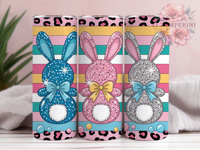 Sparkly Glitter Easter Bunny Tumbler, Easter Bunny Tumbler, Sparkly Bunny Wrap, Whimsical Glitter Wrap, Festive Bunny Wrap, Sublimation Design, Trendy Gift Idea Sublimation Li Zamperini 