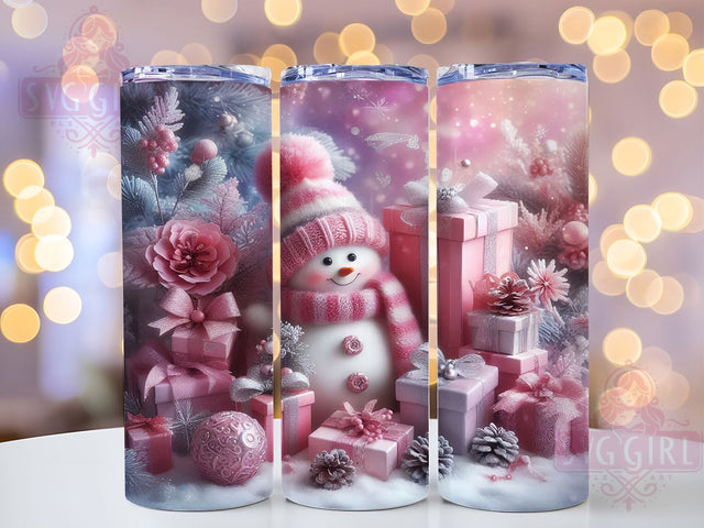Sparkly Glitter Snowman Tumbler, Glitter Christmas Design, Festive Holiday Art, Cute Snowman Graphic, Shimmering Winter Pattern, 20oz Tumbler, Sublimation Design Sublimation SvggirlplusArt 