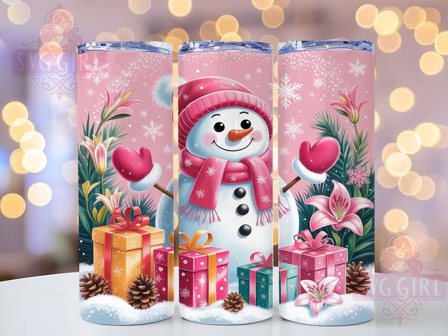 Sparkly Glitter Snowman Tumbler, Glitter Christmas Design, Festive Holiday Art, Cute Snowman Graphic, Shimmering Winter Pattern, 20oz Tumbler, Sublimation Design Sublimation SvggirlplusArt 