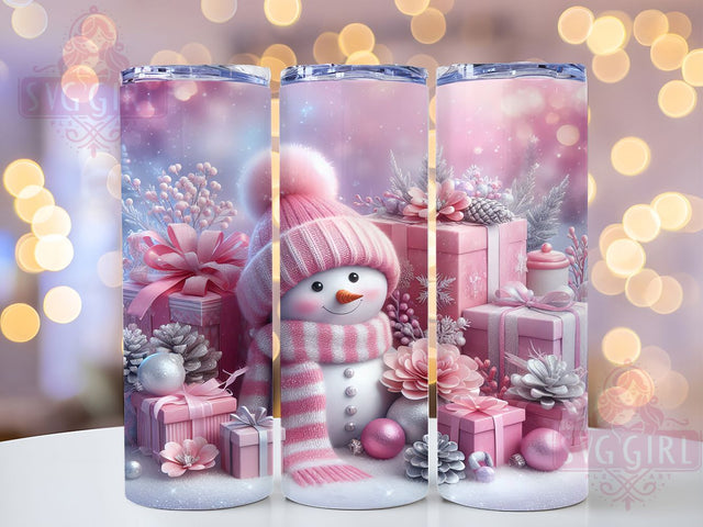 Sparkly Glitter Snowman Tumbler, Glitter Christmas Design, Festive Holiday Art, Cute Snowman Graphic, Shimmering Winter Pattern, 20oz Tumbler, Sublimation Design Sublimation SvggirlplusArt 