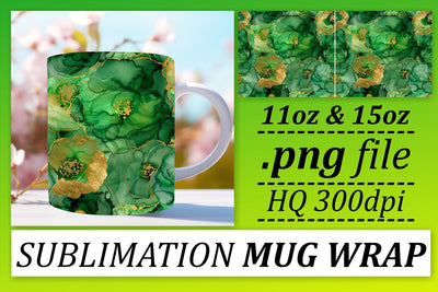 Sparkly Marble Design Mug Wrap, Sublimation, 11oz 15oz Sublimation afrosvg 