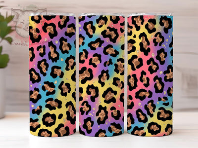 Sparkly Milky Way Leopard Tumbler Wrap, Agate Glitter Tumbler Design, Leopard Print Sublimation, 20oz Skinny Tumbler Wrap, Boho Glam Tumbler Wrap, Sparkly Leopard Tumbler Sublimation Lara' s Designs 