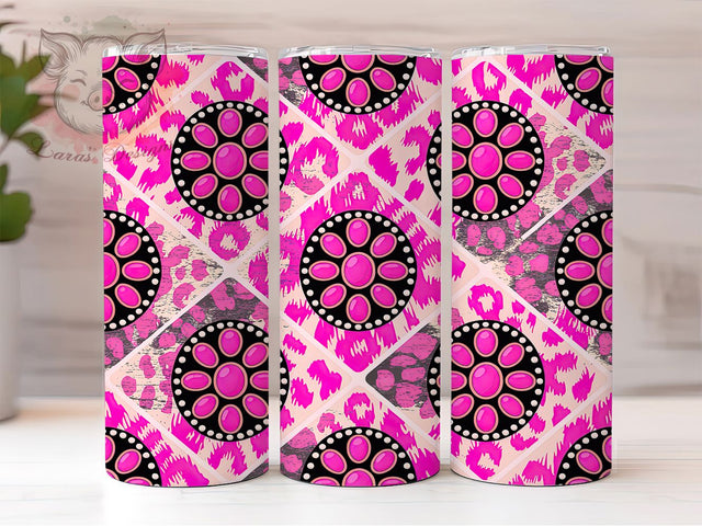 Sparkly Pink Gemstone Tumbler, Valentine Gem Pattern, Sparkly Heart Design, 20Oz Sublimation Wrap, Romantic Gem Art, Shiny Crystal Texture, Tumbler Sublimation Sublimation Lara' s Designs 