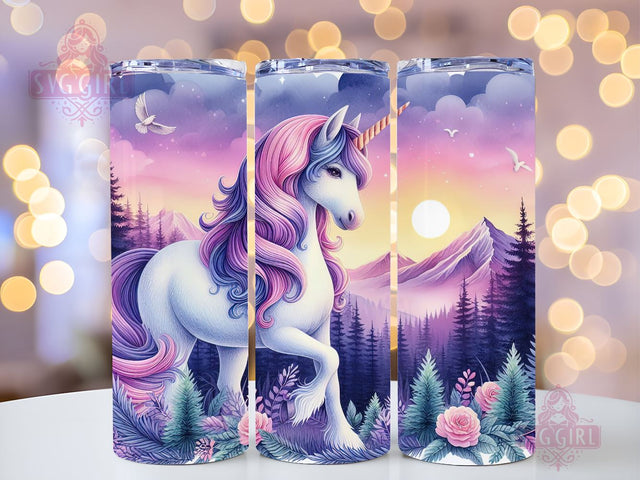 Sparkly Pretty Unicorn Tumbler Wrap, Unicorn 20 oz Skinny Tumbler Sublimation Design, Instant Download Sublimation SvggirlplusArt 