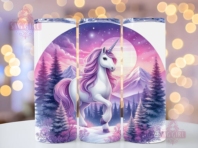 Sparkly Pretty Unicorn Tumbler Wrap, Unicorn 20 oz Skinny Tumbler Sublimation Design, Instant Download Sublimation SvggirlplusArt 