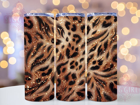 Sparkly Seamless Glitter Animal Tumbler, Glitter Animal Print Wrap, 20oz Tumbler Design, Sparkly Drinkware, Wild Animal Tumbler, Glitter Sublimation Design, Animal Lover Gift Sublimation SvggirlplusArt 