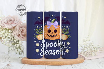 Sparkly Spooky Pumpkin 20oz Tumbler Wrap Sublimation sassyprint 