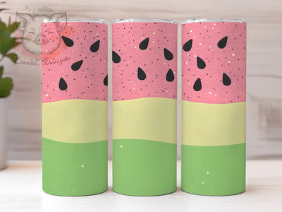 Sparkly Tropical Fruit Summer Tumbler Wrap, Sparkle Pattern Design, Glitter Fruit Art, Pink Green Cup, Tropical Theme Gift, Sweet Summer Wrap, Fruity Sublimation Sublimation Lara' s Designs 
