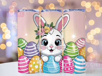 Sparkly Whimsical Easter Bunny Tumbler, Cute Easter Bunny Tumbler, Glitter Bunny Wrap, Whimsical Bunny Wrap, Festive Sparkly Wrap, Sublimation Design, Trendy Gift Idea Sublimation SvggirlplusArt 