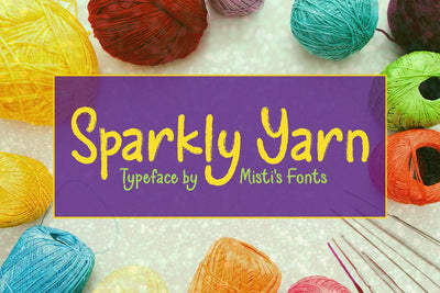 Sparkly Yarn Font Misti's Fonts 