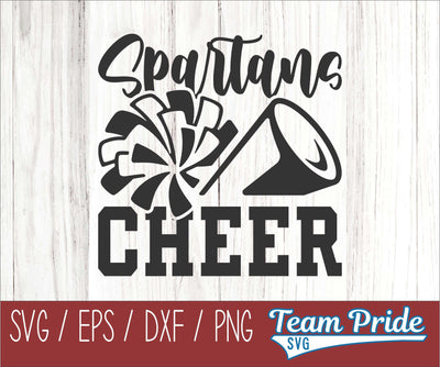 Spartan Cheer SVG Printable Digital Download SVG, EPS, DXF, PNG SVG Team Pride SVG 