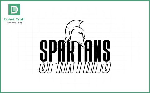 Spartan Football SVG – Team Logo SVG PNG & EPS V1 SVG dahukdesign 