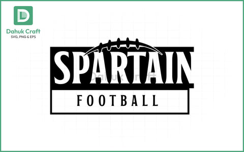 Spartan Football SVG – Team Logo SVG PNG & EPS V2 SVG dahukdesign 