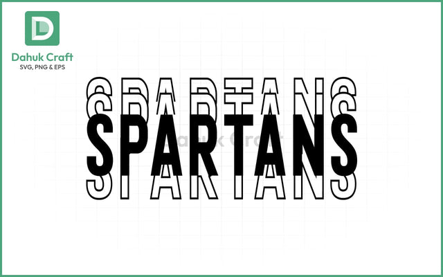 Spartan Football SVG – Team Logo SVG PNG & EPS V6 SVG dahukdesign 