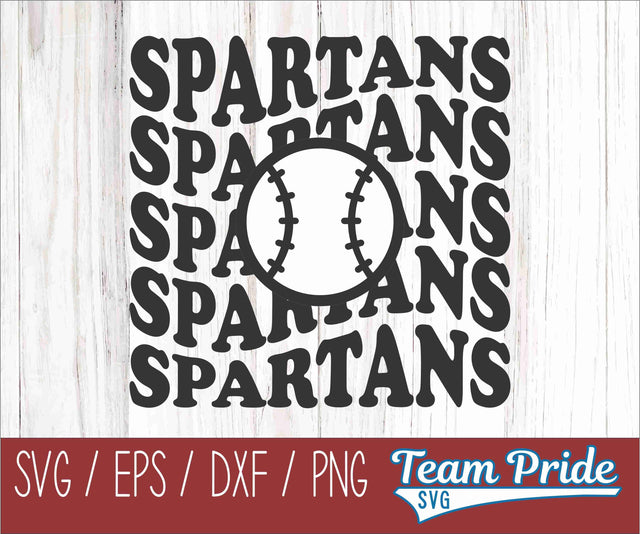 Spartans Baseball SVG Digital Download Printable - SVG, EPS, DXF, PNG 2 SVG Team Pride SVG 