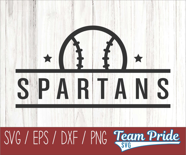 Spartans Baseball SVG Digital Download Printable - SVG, EPS, DXF, PNG SVG Team Pride SVG 