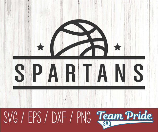 Spartans Basketball SVG Digital Download Printable - SVG, EPS, DXF, PNG 2 SVG Team Pride SVG 