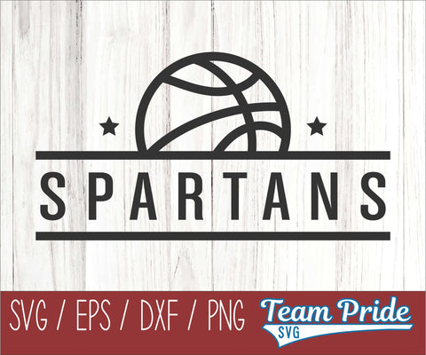 Spartans Basketball SVG Digital Download Printable - SVG, EPS, DXF, PNG 2 SVG Team Pride SVG 