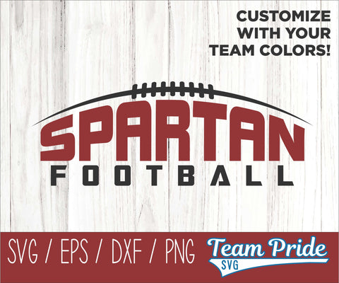 Spartans Football SVG Digital Download Printable - SVG, EPS, DXF, PNG 2 SVG Team Pride SVG 