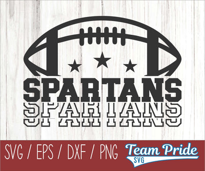 Spartans Football SVG Digital Download Printable - SVG, EPS, DXF, PNG 4 SVG Team Pride SVG 