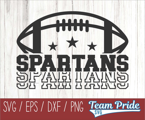 Spartans Football SVG Digital Download Printable - SVG, EPS, DXF, PNG SVG Team Pride SVG 