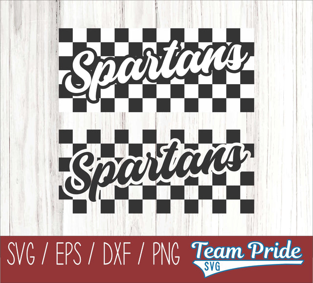 Spartans Retro Team Design SVG Digital Download Printable - SVG, EPS, DXF, PNG SVG Team Pride SVG 