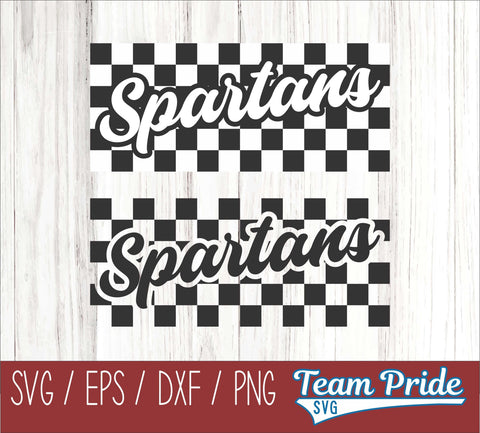 Spartans Retro Team Design SVG Digital Download Printable - SVG, EPS, DXF, PNG SVG Team Pride SVG 