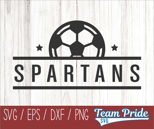 Spartans Soccer SVG Digital Download Printable - SVG, EPS, DXF, PNG SVG Team Pride SVG 
