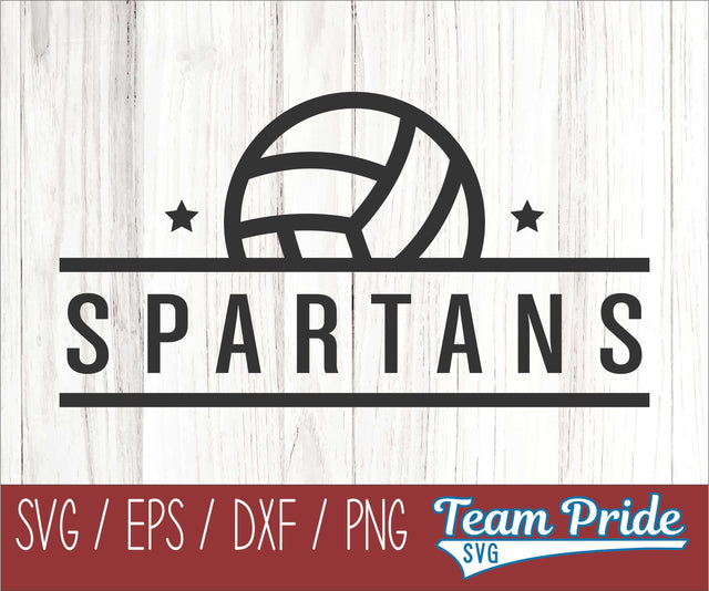 Spartans Volleyball SVG Digital Download Printable - SVG, EPS, DXF, PNG 2 SVG Team Pride SVG 
