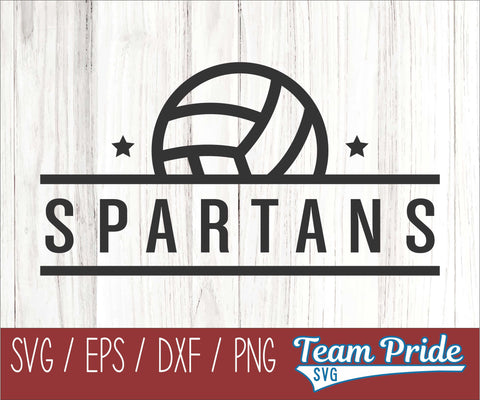 Spartans Volleyball SVG Digital Download Printable - SVG, EPS, DXF, PNG 2 SVG Team Pride SVG 