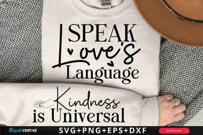 Speak Loves Language Sleeve SVG Design, Christian Sleeve SVG, Faith SVG Design, Jesus Sleeve SVG SVG Regulrcrative 