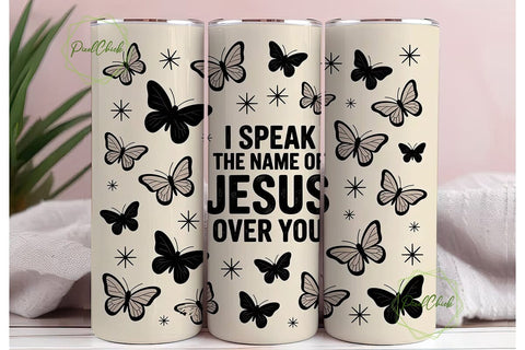 Speak The Name of Jesus Tumbler Wrap Sublimation PixelChick 