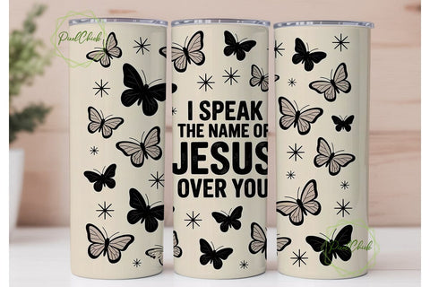 Speak The Name of Jesus Tumbler Wrap Sublimation PixelChick 