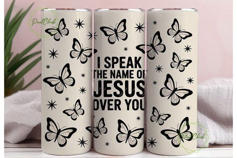 Speak The Name of Jesus Tumbler Wrap Sublimation PixelChick 