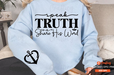 Speak truth share His word Sleeve SVG Design SVG Designangry 