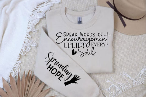 Speak Words of Encouragement Uplift Sleeve SVG Design, Christian Sleeve SVG, Faith SVG Design, Jesus Sleeve SVG, Religious Sleeve SVG SVG Regulrcrative 