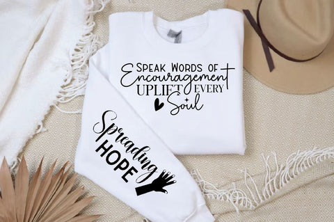 Speak Words of Encouragement Uplift Sleeve SVG Design, Christian Sleeve SVG, Faith SVG Design, Jesus Sleeve SVG, Religious Sleeve SVG SVG Regulrcrative 