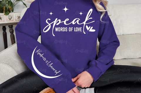 Speak Words of Love Sleeve SVG Design SVG Designangry 