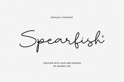 Spearfish Handwritten Font Font Heinzel Studio 